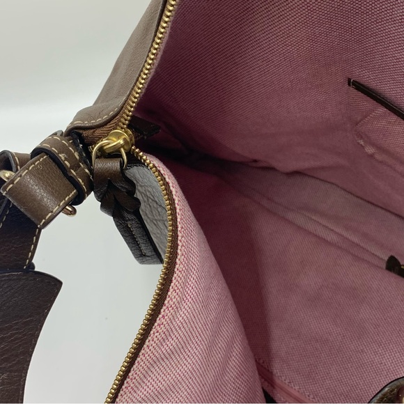 Dooney & Bourke large oversized hobo shoulder bag brown - Picture 10 of 12